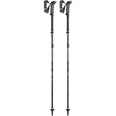LEKI Makalu FX Carbon AS Stöcke, Light Anthracite-Bright red, 110-130cm im Sale